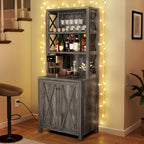 Meuble de bar pour alcools et verres, armoire de cuisine-salle à manger avec porte-bouteilles