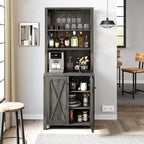 Meuble de bar pour alcools et verres, armoire de cuisine-salle à manger avec porte-bouteilles