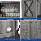 Meuble de bar pour alcools et verres, armoire de cuisine-salle à manger avec porte-bouteilles