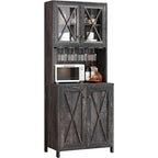 Meuble de bar pour alcools et verres, armoire de cuisine-salle à manger avec porte-bouteilles