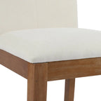 Chaises de salle à manger capitonnées avec dossier haut touffeté et pieds brossés – Lot de 2