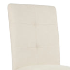 Chaises de salle à manger capitonnées avec dossier haut touffeté et pieds brossés – Lot de 2