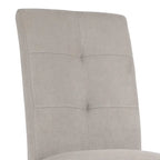 Chaises de salle à manger capitonnées avec dossier haut touffeté et pieds brossés – Lot de 2