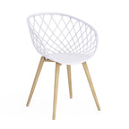 Kurv Lot de 2 Chaises de salle à manger et d'appoint intérieures/extérieures