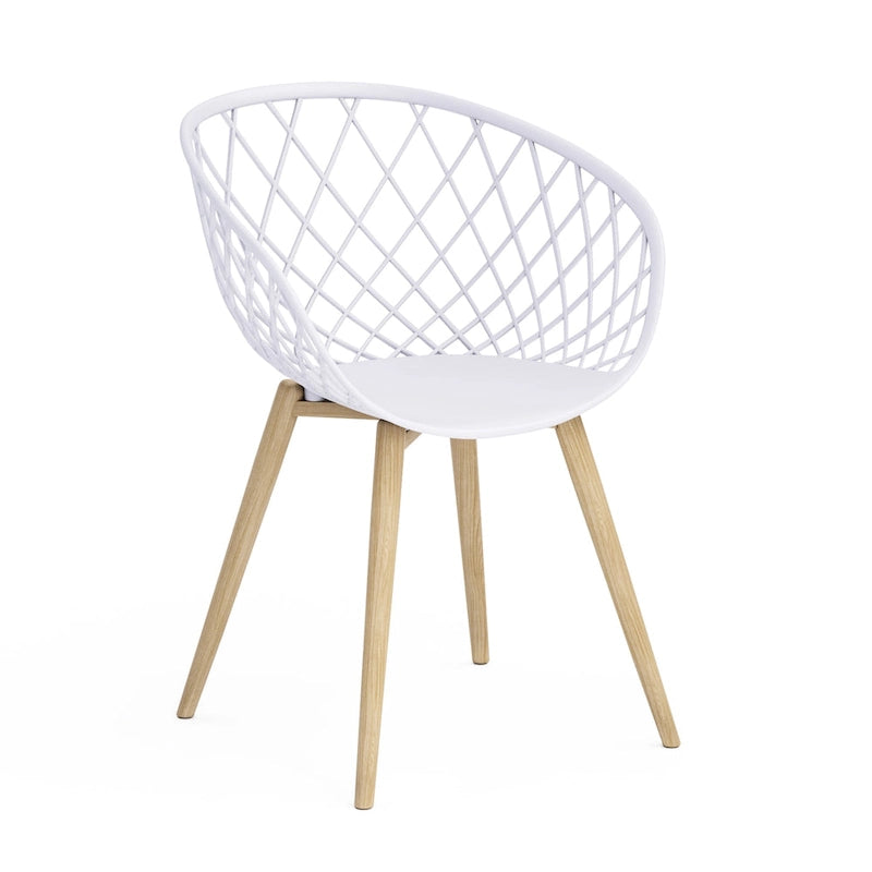Kurv Lot de 2 Chaises de salle à manger et d'appoint intérieures/extérieures