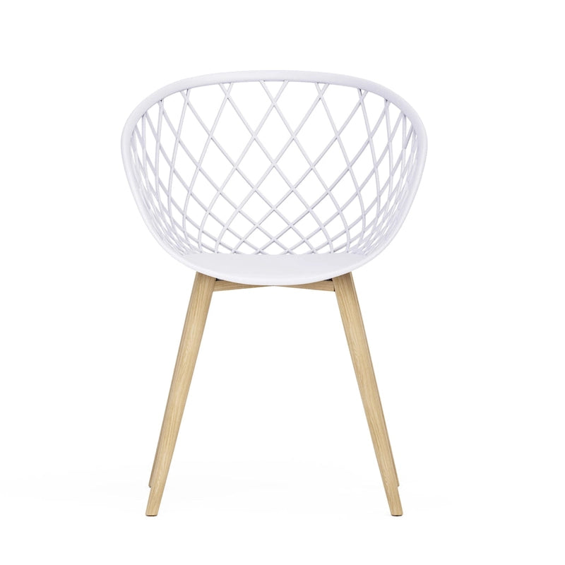 Kurv Lot de 2 Chaises de salle à manger et d'appoint intérieures/extérieures