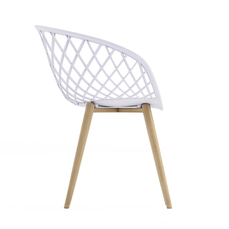Kurv Lot de 2 Chaises de salle à manger et d'appoint intérieures/extérieures