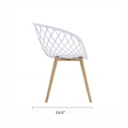 Kurv Lot de 2 Chaises de salle à manger et d'appoint intérieures/extérieures