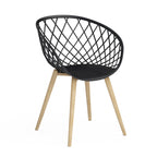 Kurv Lot de 2 Chaises de salle à manger et d'appoint intérieures/extérieures