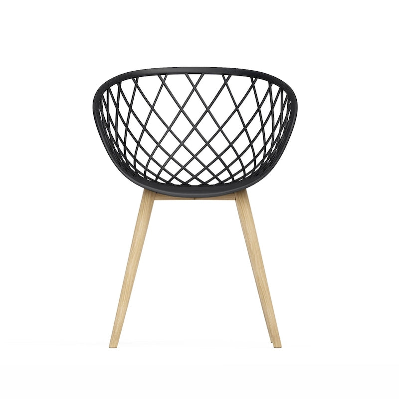 Kurv Lot de 2 Chaises de salle à manger et d'appoint intérieures/extérieures