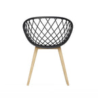 Kurv Lot de 2 Chaises de salle à manger et d'appoint intérieures/extérieures