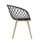 Kurv Lot de 2 Chaises de salle à manger et d'appoint intérieures/extérieures