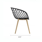 Kurv Lot de 2 Chaises de salle à manger et d'appoint intérieures/extérieures