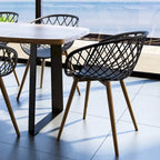 Kurv Lot de 2 Chaises de salle à manger et d'appoint intérieures/extérieures