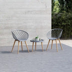 Kurv Lot de 2 Chaises de salle à manger et d'appoint intérieures/extérieures