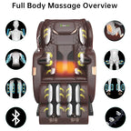 Fauteuil de massage corporel chauffant complet Ukuowu Favor-03 Plus ADV avec écran LCD, rail en S double cœur, commande par application, Shiatsu zéro gravité