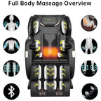 Fauteuil de massage corporel chauffant complet Ukuowu Favor-03 Plus ADV avec écran LCD, rail en S double cœur, commande par application, Shiatsu zéro gravité