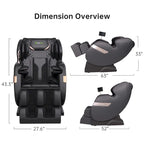 Fauteuil de massage corporel chauffant complet Ukuowu Favor-03 Plus ADV avec écran LCD, rail en S double cœur, commande par application, Shiatsu zéro gravité
