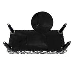 Banc ottoman rectangulaire en tissu imprimé vache Adeco