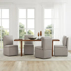 Chaise de salle à manger Nathan avec roulettes et rangement, lot de 2 - S/O