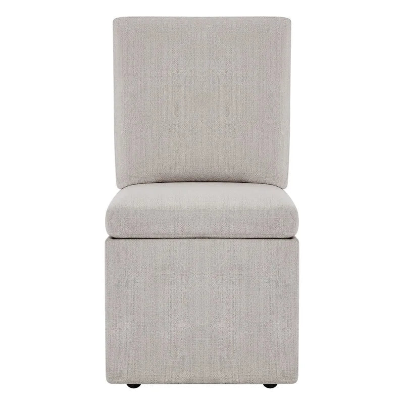 Chaise de salle à manger Nathan avec roulettes et rangement, lot de 2 - S/O