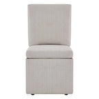 Chaise de salle à manger Nathan avec roulettes et rangement, lot de 2 - S/O
