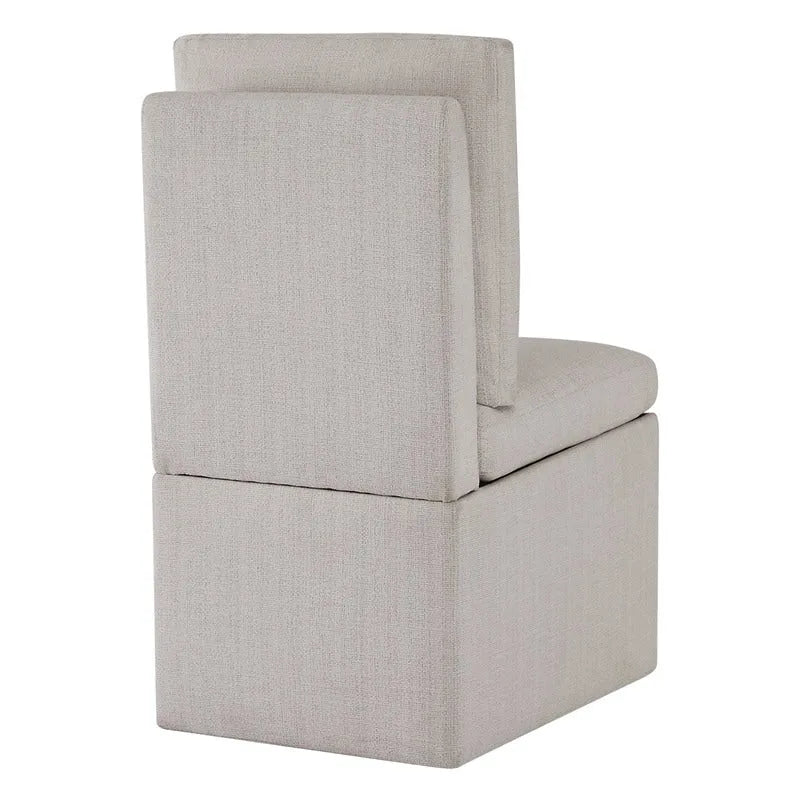 Chaise de salle à manger Nathan avec roulettes et rangement, lot de 2 - S/O