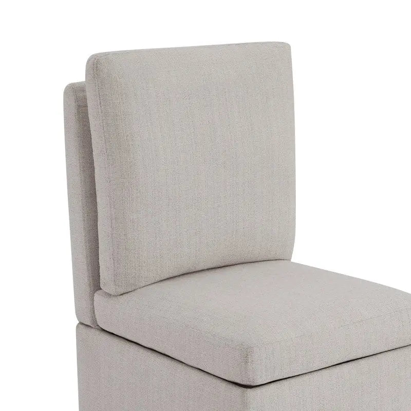 Chaise de salle à manger Nathan avec roulettes et rangement, lot de 2 - S/O