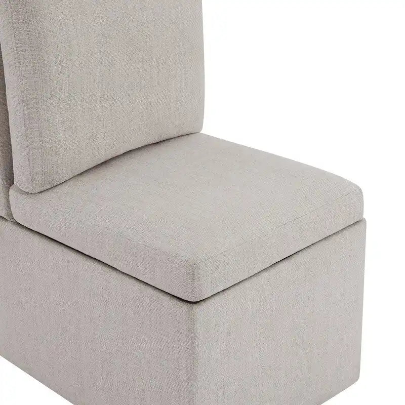 Chaise de salle à manger Nathan avec roulettes et rangement, lot de 2 - S/O