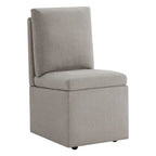 Chaise de salle à manger Nathan avec roulettes et rangement, lot de 2 - S/O