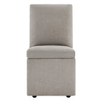 Chaise de salle à manger Nathan avec roulettes et rangement, lot de 2 - S/O