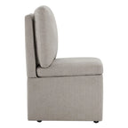 Chaise de salle à manger Nathan avec roulettes et rangement, lot de 2 - S/O