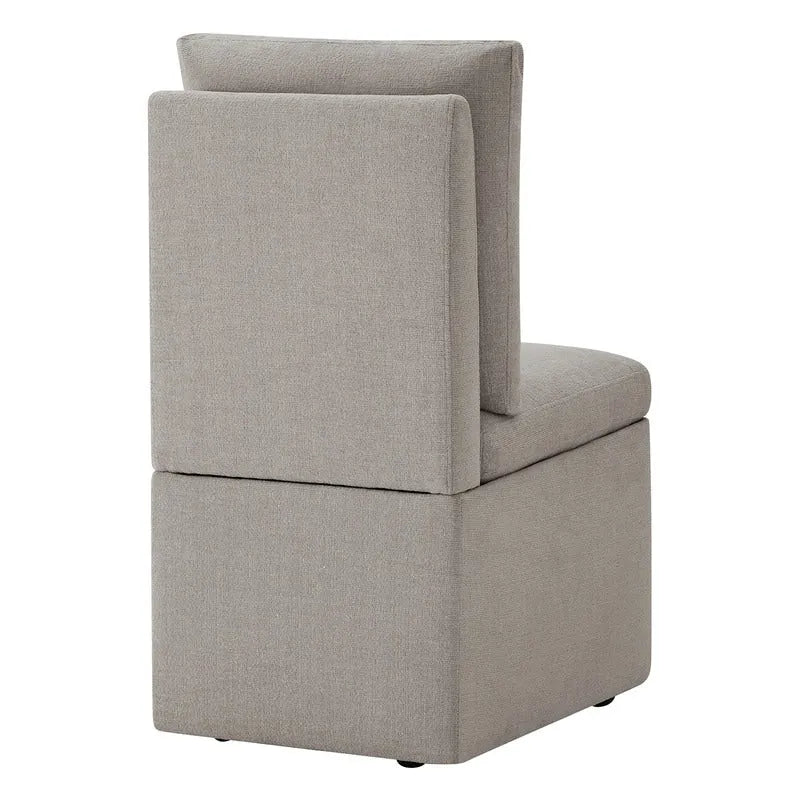 Chaise de salle à manger Nathan avec roulettes et rangement, lot de 2 - S/O