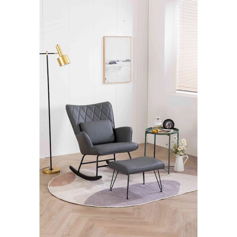 Fauteuil à bascule rembourré