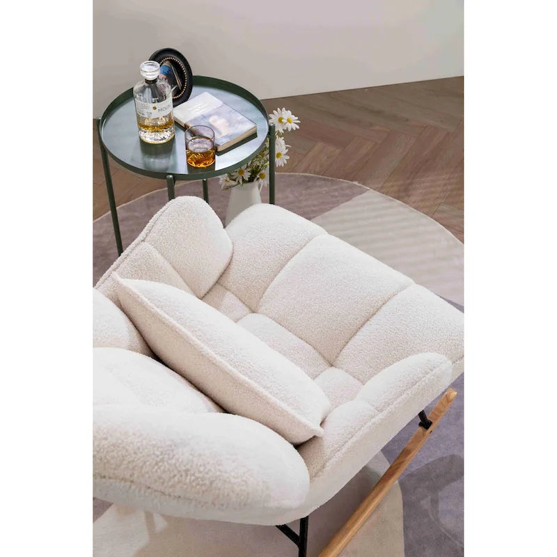 Fauteuil à bascule rembourré