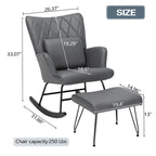 Fauteuil à bascule rembourré