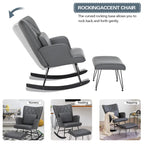 Fauteuil à bascule rembourré