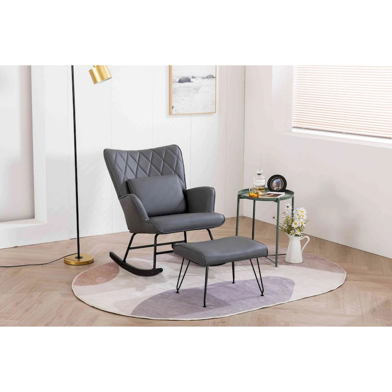 Fauteuil à bascule rembourré