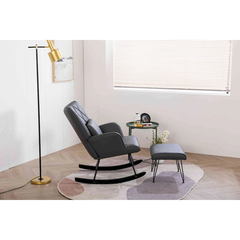 Fauteuil à bascule rembourré