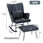Fauteuil à bascule rembourré