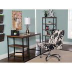 Chaise de bureau motif vache violet