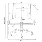 Chaise de bureau motif vache violet