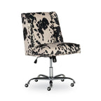 Chaise de bureau motif vache violet