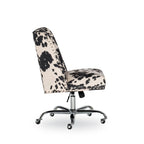Chaise de bureau motif vache violet