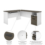 Bureau de direction Norma 71W en U ou en L avec huche