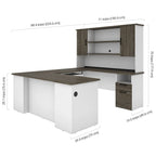 Bureau de direction Norma 71W en U ou en L avec huche