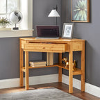 Bureau d'angle en bambou pour petite surface