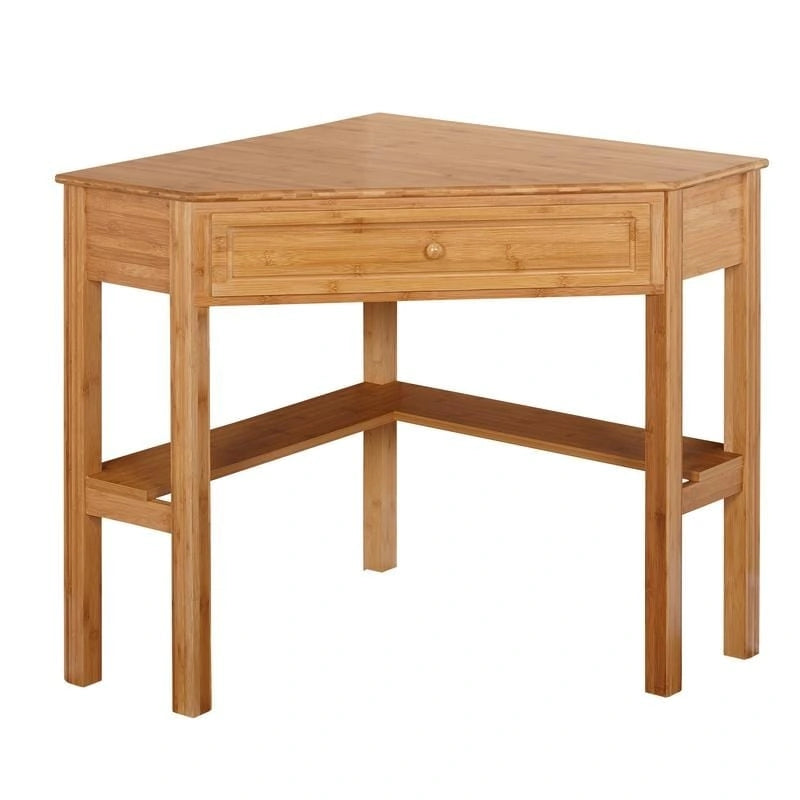 Bureau d'angle en bambou pour petite surface