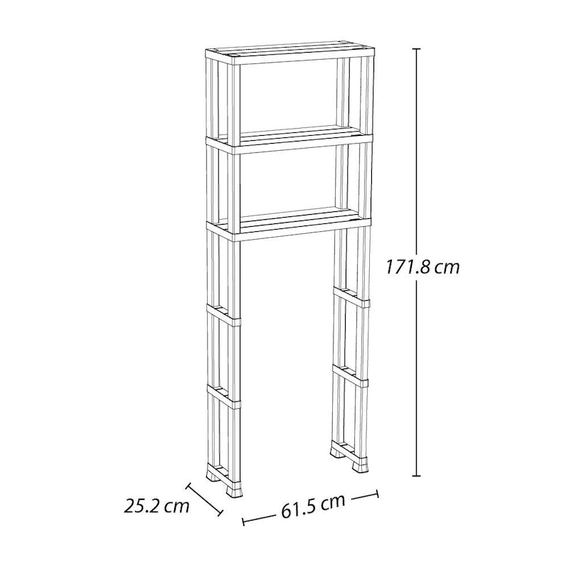 Meuble de rangement de salle de bain au-dessus des toilettes