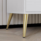Table de chevet contemporaine en bois à 2 tiroirs